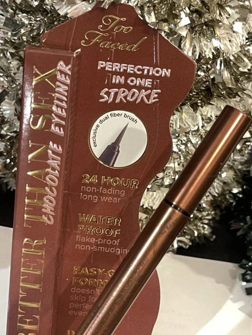 Too Faced Better Than Sex Easy Glide Waterproof Liquid Eyeliner CHOCOLATE NIB